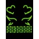 Набор страз-украшений для тела Leg Avenue Ayla face jewel sticker, наклейки, светятся в темноте