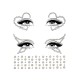 Набор страз-украшений для тела Leg Avenue Ayla face jewel sticker, наклейки, светятся в темноте