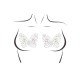 Пэстис-бабочки из кристаллов Leg Avenue Chrysallis nipple sticker, наклейки, светятся в темноте