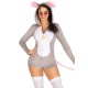 Комбинезон-костюм мышки Leg Avenue Comfy Mouse XS, с капюшоном