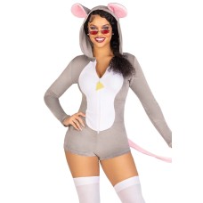 Комбинезон-костюм мышки Leg Avenue Comfy Mouse L, с капюшоном