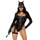 Эротический костюм кошечки Leg Avenue Fierce Feline M, боди, пояс с подвязкой, маска кошки