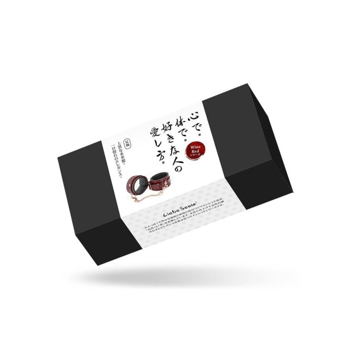 Шкіряні поножі Liebe Seele Wine Red Ankle Cuffs, знімний ланцюжок-кріплення