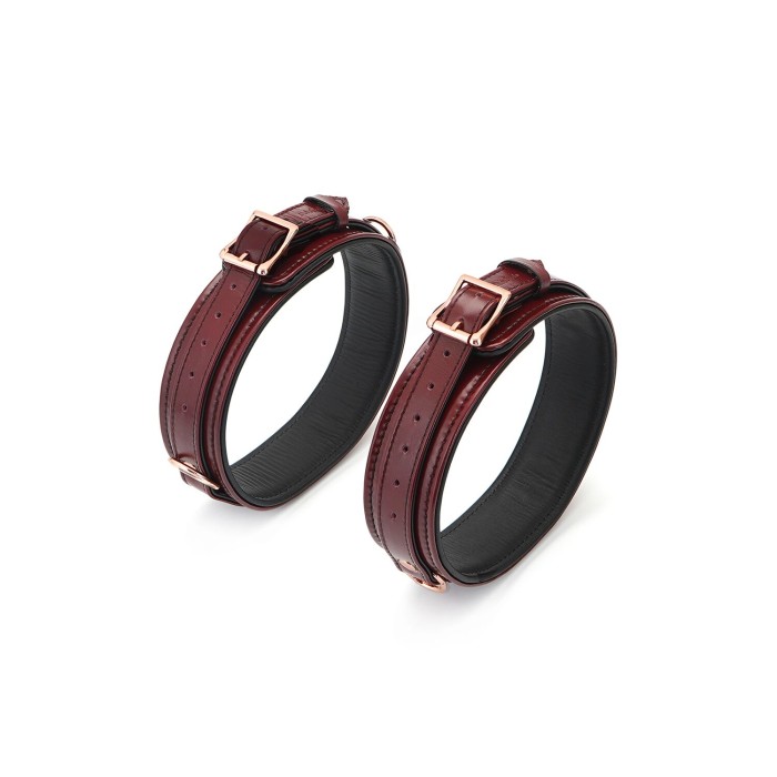 Фиксаторы для бедер Liebe Seele Wine Red Thigh Cuffs S Size, натуральная кожа