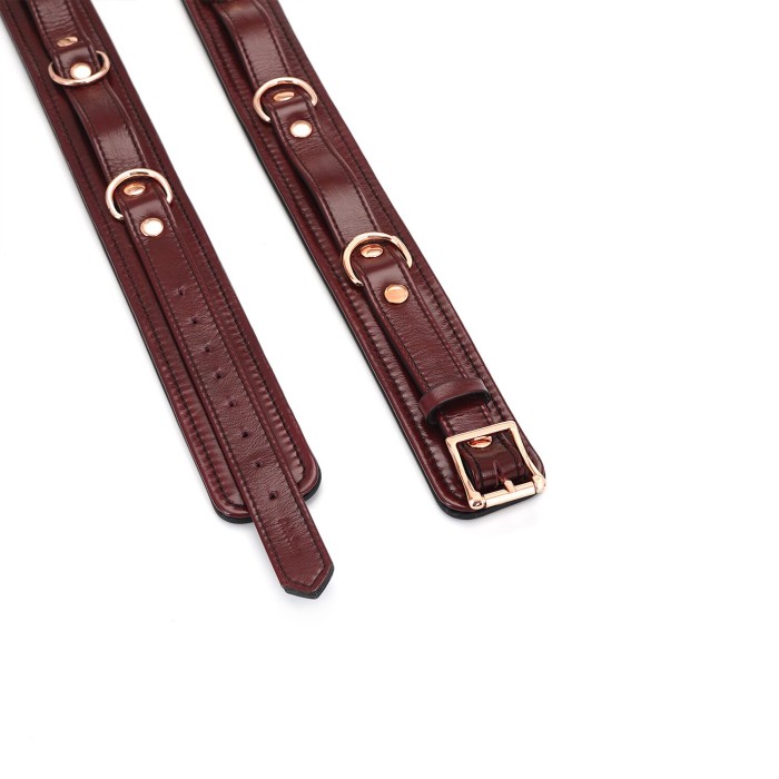 Фиксаторы для бедер Liebe Seele Wine Red Thigh Cuffs L Size, натуральная кожа