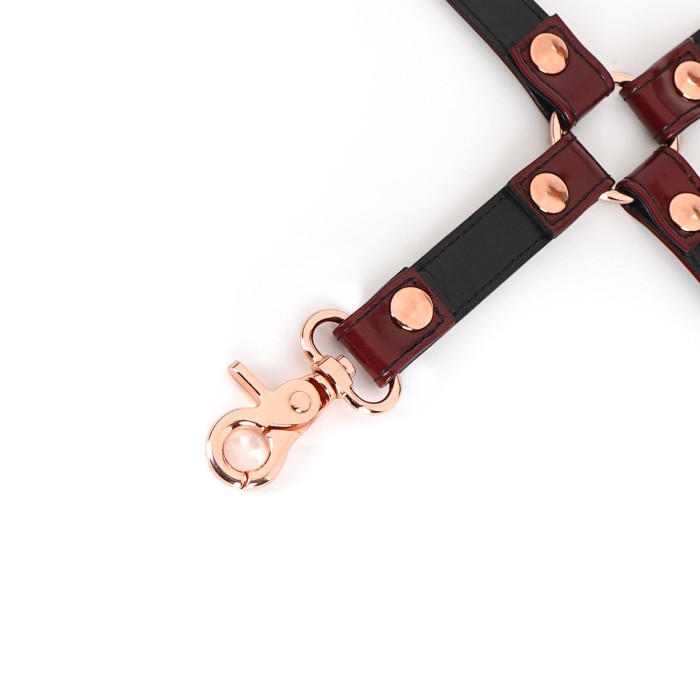 Кожаная крестовина Liebe Seele Wine Red Hogtie