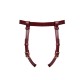 Кожаные трусы для страпона Liebe Seele Wine Red Strap on Harness, универсальный размер