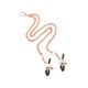 Ошейник с зажимами для сосков Liebe Seele Rose Gold Memory Collar with Nipple Clamps, кожа