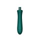 Компактна смарт секс-машина Zalo – Sesh Turquoise Green, 2 насадки, пульт ДК, кристал Swarovski