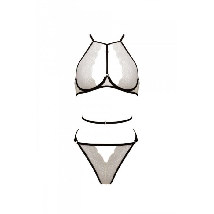 Комплект белья Passion CHIKA SET, XXL/XXXL, cream, топ, трусики