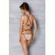 Комплект белья Passion CHIKA SET, XXL/XXXL, cream, топ, трусики