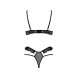 Эротический комплект Passion DOLLY SET, XXL/XXXL, black, с открытыми чашками