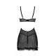 Эротический пеньюар Passion MARINA CHEMISE, L/XL, black