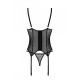Корсет Passion MARINA CORSET, L/XL, black, с открытыми чашками