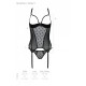 Корсет Passion MARINA CORSET, L/XL, black, с открытыми чашками