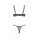 Эротический комплект Passion MARINA SET WITH OPEN BRA, L/XL, beige, открытые чашки