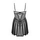 Эротический комплект Obsessive Chemeris babydoll & thong M/L, пеньюар и стринги