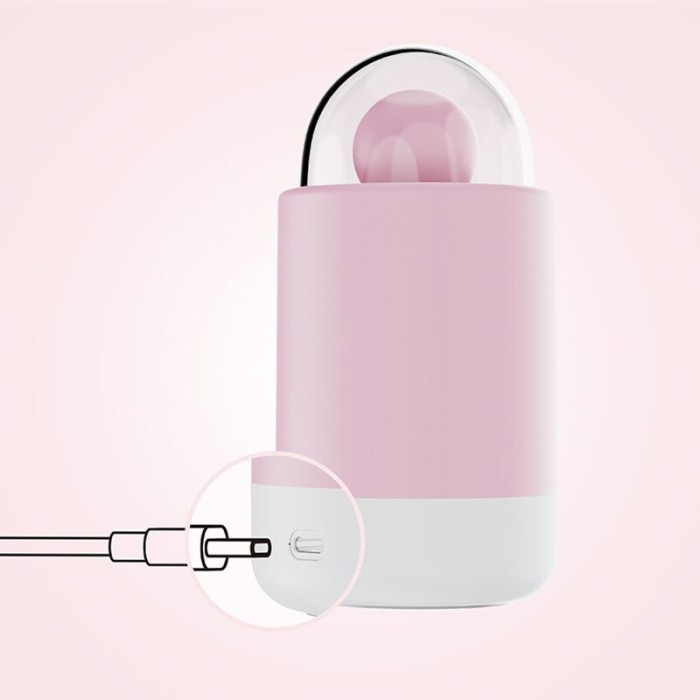 Вибратор-конфетка на палочке KISSTOY Pink Pop, зарядный кейс-ночник, 10 режимов вибрации