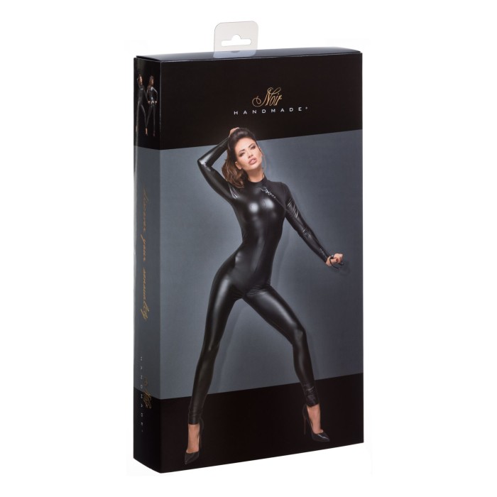 Комбинезон Noir Handmade F162 Powerwetlook overall with leash and two-way zipper, XXL, мокрый эффект