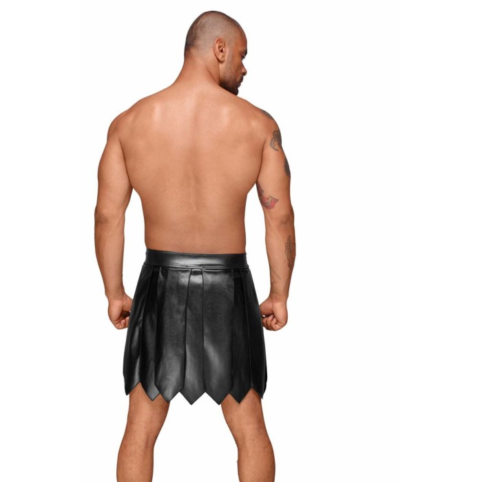 Мужская юбка гладиатора Noir Handmade H053 Eco leather men's gladiator skirt, S, экокожа