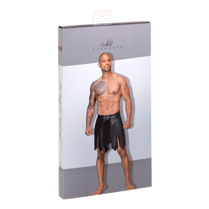 Мужская юбка гладиатора Noir Handmade H053 Eco leather men's gladiator skirt, L, экокожа