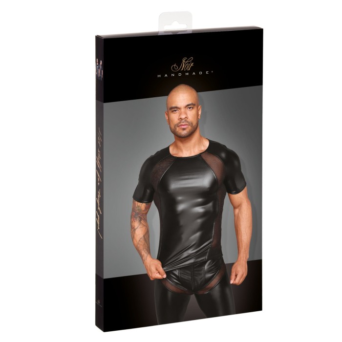 Футболка с мокрым эффектом Noir Handmade H056 Men's T-shirt made of powerwetlook, M