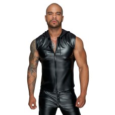 Мужская безрукавка с капюшоном Noir Handmade H062 Hooded Shirt, 3XL, мокрый эффект