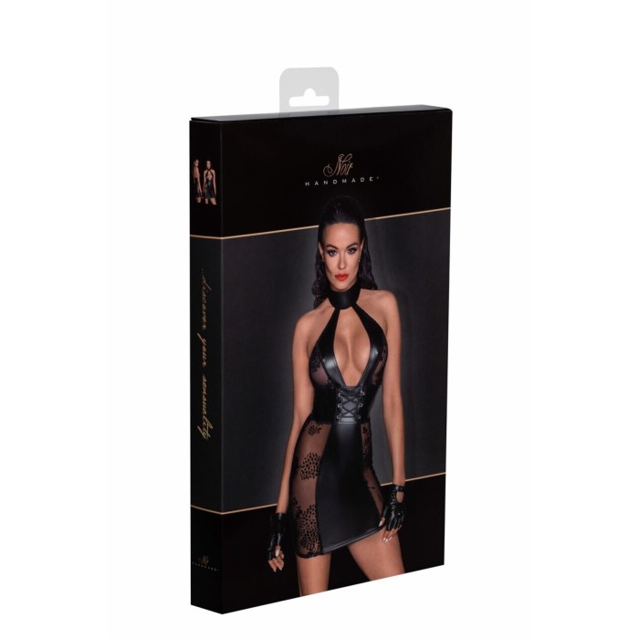 Сукня Noir Handmade F238 Short tulle dress with powerwetlook inserts, M