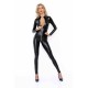 Комбінезон з мокрим ефектом Noir Handmade F293 Powerwetlook catsuit with front zipper, L