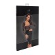 Платье Noir Handmade F295 Euphoria, S, black, кружево, глубокое декольте, юбка миди под латекс