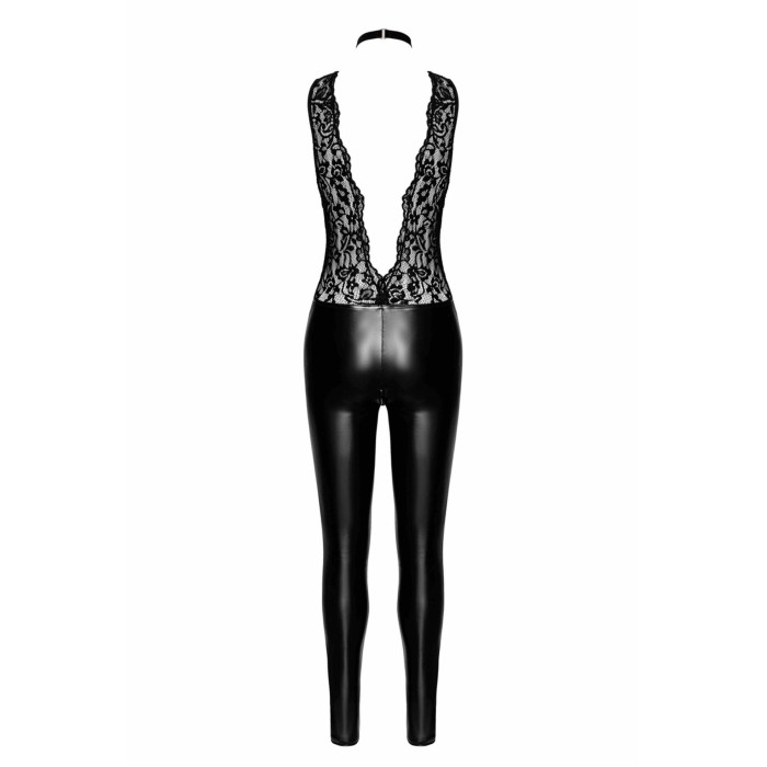 Комбинезон Noir Handmade F298 Libido, S, под латекс, кружевной верх, чокер, съемные бусы, доступ