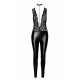 Комбинезон Noir Handmade F298 Libido, 3XL, под латекс, кружевной верх, чокер, съемные бусы, доступ