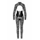 Комбинезон Noir Handmade F299 Enigma, XL, кружево, длинный рукав, имитация корсета, доступ