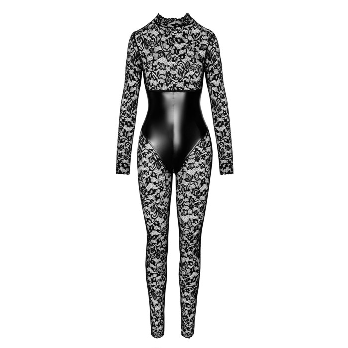 Комбинезон Noir Handmade F299 Enigma, 3XL, кружево, длинный рукав, имитация корсета, доступ