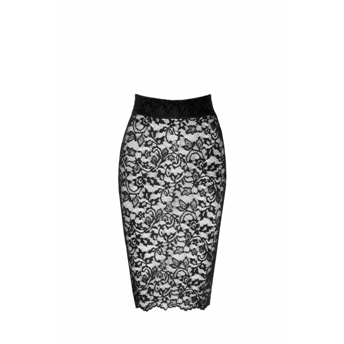 Юбка Noir Handmade F302 Ambivalence, XL, black, кружево, длина за колени, шнуровка сзади