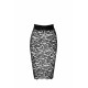 Спідниця Noir Handmade F302 Ambivalence, XXL, black, мереживо, довжина за коліна, шнурівка ззаду