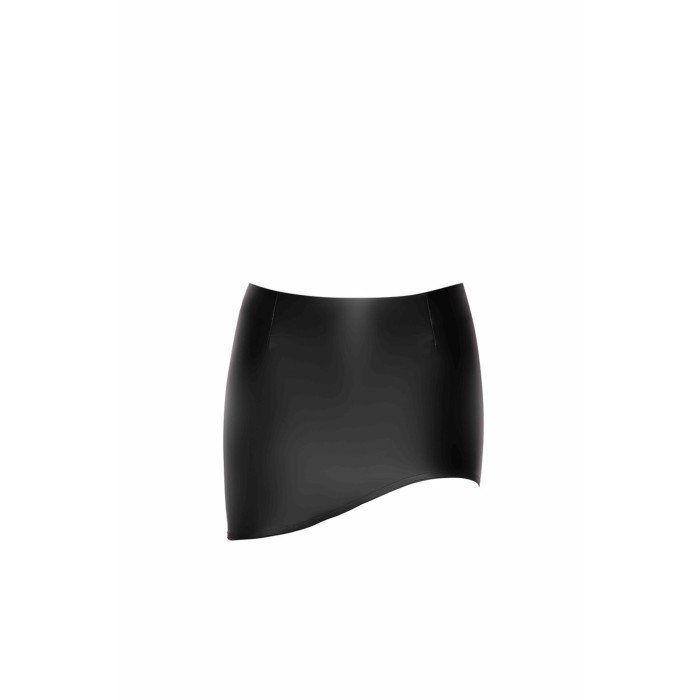 Спідниця Noir Handmade F305 Legacy, M, black, міні, під латекс, асиметричний крій