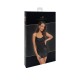 Платье Noir Handmade F307 Mirage, S, black, мини, под латекс, открытая спина, декор из стразов