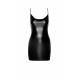Сукня Noir Handmade F307 Mirage, 3XL, black, міні, під латекс, відкрита спина, декор зі стразів