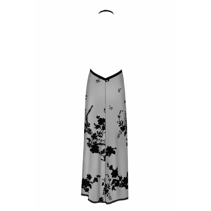 Платье Noir Handmade F312 Divinity, S, black, прозрачное, в пол, открытая спина, разрез сбоку
