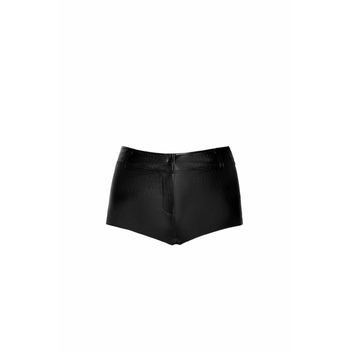 Шортики Noir Handmade F318 Wild, M, black, под латекс, крокодиловый принт, с доступом