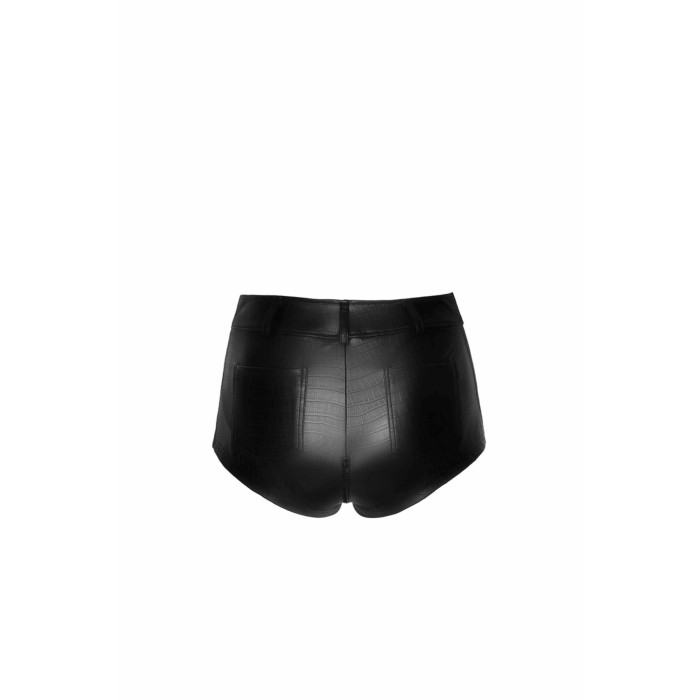 Шортики Noir Handmade F318 Wild, M, black, под латекс, крокодиловый принт, с доступом