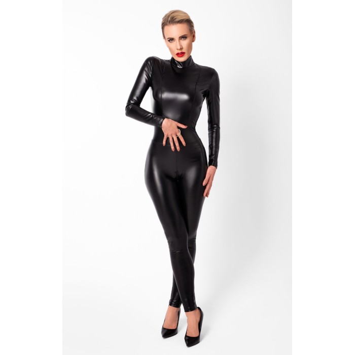 Комбинезон Noir Handmade F319 Caged, S, под латекс, длинный рукав, с доступом, кольцо на поясе