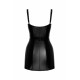 Платье Noir Handmade F320 Starlet, XL, под латекс, мини, молния по всей длине, кольцо на поясе