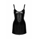 Сукня Noir Handmade F320 Starlet, XXL, під латекс, міні, блискавка по всій довжині, кільце на поясі