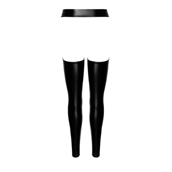 Леггинсы Noir Handmade F323 Rebel, L, black, под латекс, с открытыми бедрами и ягодицами