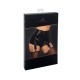 Шортики Noir Handmade F325 Glam, S, black, винил, высокая талия, крепления для чулок, с доступом