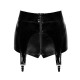Шортики Noir Handmade F325 Glam, L, black, винил, высокая талия, крепления для чулок, с доступом