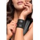 Женский кошелек-браслет Noir Handmade F326, black, под кожу, рельефный узор, карман на молнии