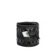 Женский кошелек-браслет Noir Handmade F326, black, под кожу, рельефный узор, карман на молнии